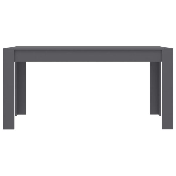 vidaXL Tavolo da Pranzo Grigio 160x80x76 cm in Legno Multistrato