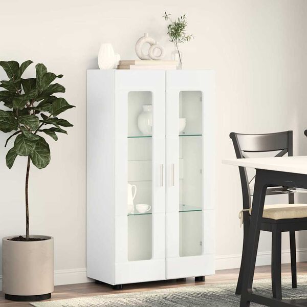 vidaXL Credenza FLORIN Bianco 55,5 x 29 x 103 cm Legno multistrato