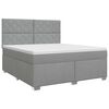 vidaXL Letto box spring con materasso Grigio Chiaro 160 x 200 cm