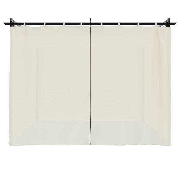 vidaXL Gazebo con Tende Crema 3x3 m in Acciaio