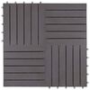 vidaXL Piastrella per Decking 10 pcs Grigio 30 x 30 cm Legno di Acacia