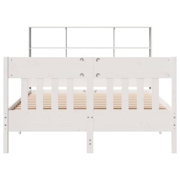 vidaXL Letto senza Materasso Bianco 140x190 cm Legno Massello di Pino
