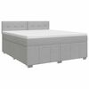 vidaXL Letto box spring con materasso Grigio Chiaro 140 x 200 cm