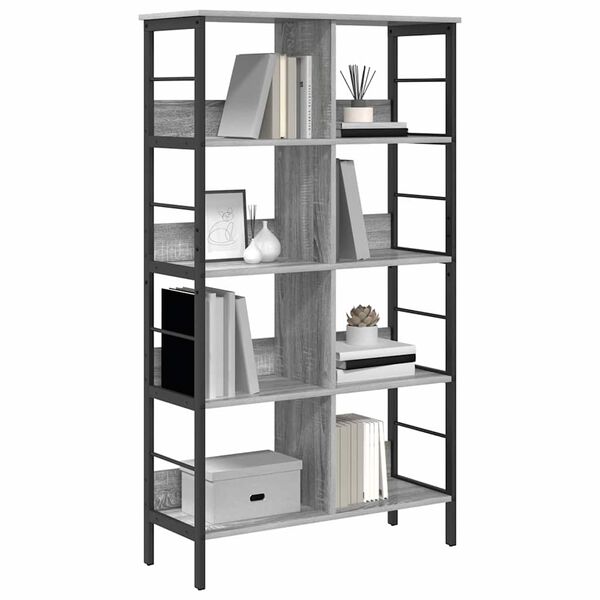 vidaXL Libreria Grigio Sonoma 82 x 32 x 144,5 cm Legno multistrato