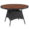 vidaXL Set da Pranzo da Giardino 7 pz in Polyrattan e Acacia Nero