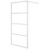 vidaXL Parete Doccia Walk in Argento 100x195 cm Vetro Trasparente ESG