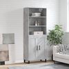 vidaXL Credenza Grigio Cemento 69,5x34x180 cm in Legno Multistrato