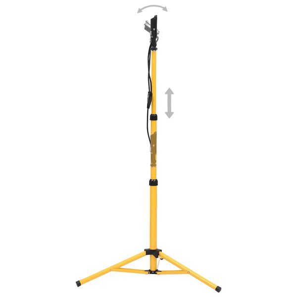 vidaXL Faretto a LED con Treppiede 2x30 W Bianco Caldo