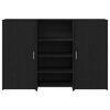 vidaXL Banco Reception Rovere Nero 155x50x103,5 cm Legno Multistrato