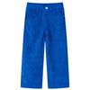 Pantaloni per Bambini in Velluto a Coste Blu Cobalto 116