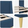 vidaXL Struttura del letto con testiera Blu 100 x 200 cm Tessuto