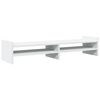 vidaXL Supporto per Monitor Bianco 100x27x20 cm in Legno Multistrato