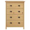 vidaXL Credenza Hill con 4 Cassetti 79x40x110 cm in Massello di Pino