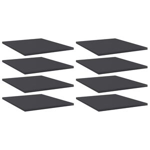 vidaXL Ripiani per Libreria 8pz Grigi 40x50x1,5cm in Legno Multistrato