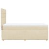 vidaXL Giroletto a Molle con Materasso Crema 90x200 cm inTessuto