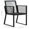 vidaXL Set da Pranzo da Giardino 3 pz in Rattan PVC Nero