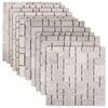 vidaXL Piastrelle Mosaico Crema 30 x 30 cm Marmo