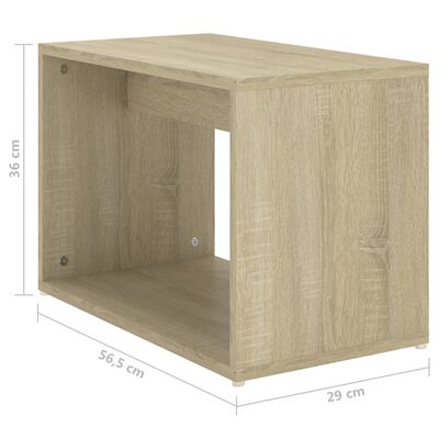 vidaXL Set 3 Tavolini ad Incastro Sonoma 60x60x38 cm in Truciolato
