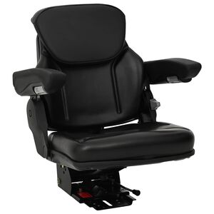 vidaXL Sedile per trattore con sospensione Nero 60 x 58 x 72 cm