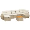 vidaXL Set Divano da Giardino 8 pz con Cuscini Beige in Polyrattan