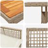 vidaXL Set da Pranzo per Giardino 3 pcs Beige polyrattan
