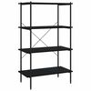 vidaXL Scaffale con 4 Mensole Nero 80x40x130 cm