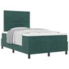 vidaXL Letto a molle con testiera Verde Scuro 120 x 190 cm Velluto