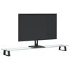 vidaXL Supporto per Monitor Nero 100x20x8cm Vetro Temperato e Metallo