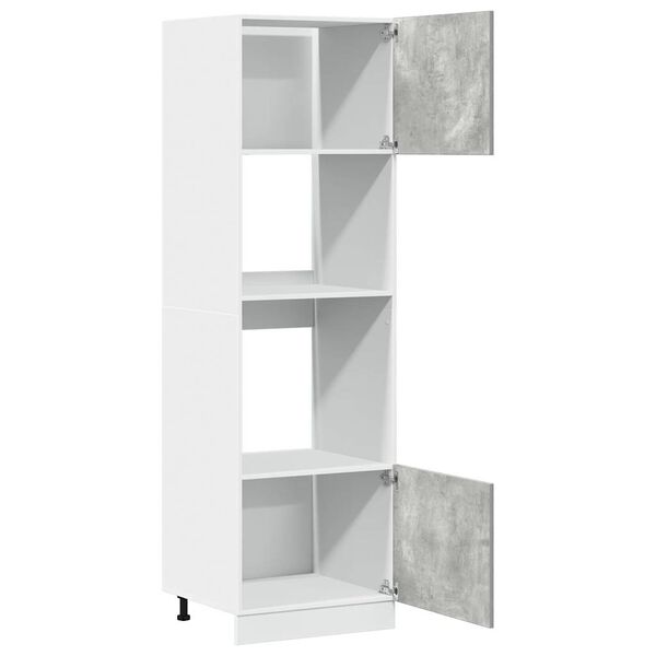 vidaXL Mobile per Microonde “Lyon” Grigio Cemento 60x57x207 cm