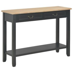vidaXL Tavolo Consolle Nero 110x35x80 cm in Legno