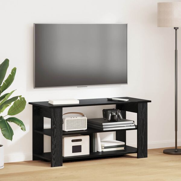 vidaXL Supporto TV Rovere Nero 100 x 40 x 50 cm