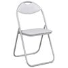 vidaXL Sedia pieghevole 8 pz Pelle Sintetica Bianco e Grigio