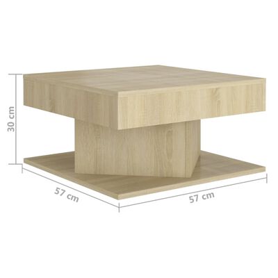vidaXL Tavolino da Salotto Rovere Sonoma 57x57x30 cm Legno Multistrato