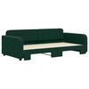 vidaXL Divano Letto con Letto Estraibile Verde Scuro 100x200cm Velluto