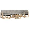 vidaXL Set di divani da esterno 8 pz Bianco e Grigio Chiaro