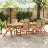 vidaXL Set Pranzo da Giardino 7pz Legno Massello di Acacia e Textilene