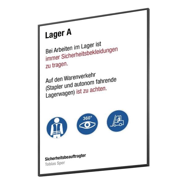 MOEDEL Targhetta Informativa A4 Nera