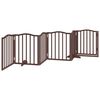 vidaXL Cancello Cani Pieghevole Rovere Marrone 6 Pannelli 300cm Pioppo