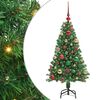 vidaXL Albero di Natale con luci LED 120 cm 150 LED Bianco caldo