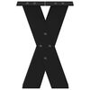 vidaXL Gambe per Tavolino da Caff&egrave; a Forma di X 2 pz Nere 28x(42-43) cm Acciaio