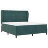 vidaXL Letto a molle con materasso Verde Scuro 200 x 180 cm Poliestere