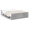 vidaXL Giroletto Cassetti Grigio Cemento 135x190 cm Legno Multistrato