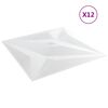 vidaXL Pannelli da parete 12 pcs Stella Bianca 50 x 50 cm Schiuma XPS