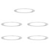 vidaXL adatto per Anelli d'Albero Piatto 5 pz Argento &Oslash;90/120 cm