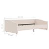 vidaXL Dormeuse USB Crema in Tessuto 90x200 cm