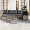 vidaXL Set Divano da Giardino 8 pcs Grigio polyrattan