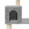 vidaXL Albero per Gatti con Tiragraffi in Sisal Grigio Chiaro 147 cm