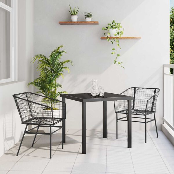vidaXL Set da Pranzo per Giardino 5 pcs Marrone polyrattan