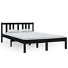 vidaXL Giroletto Nero in Legno Massello 120x200 cm