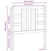 vidaXL Testiera per Letto Ambra 96x4x100 cm in Legno Massello di Pino